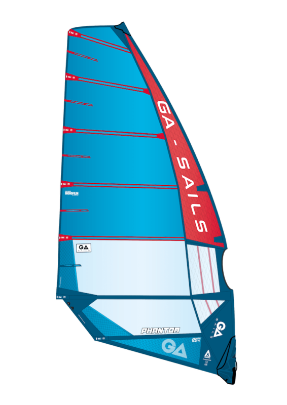 GA Sails freerace windsurf Phantom sail, windsurfing speed, gaastra 2024