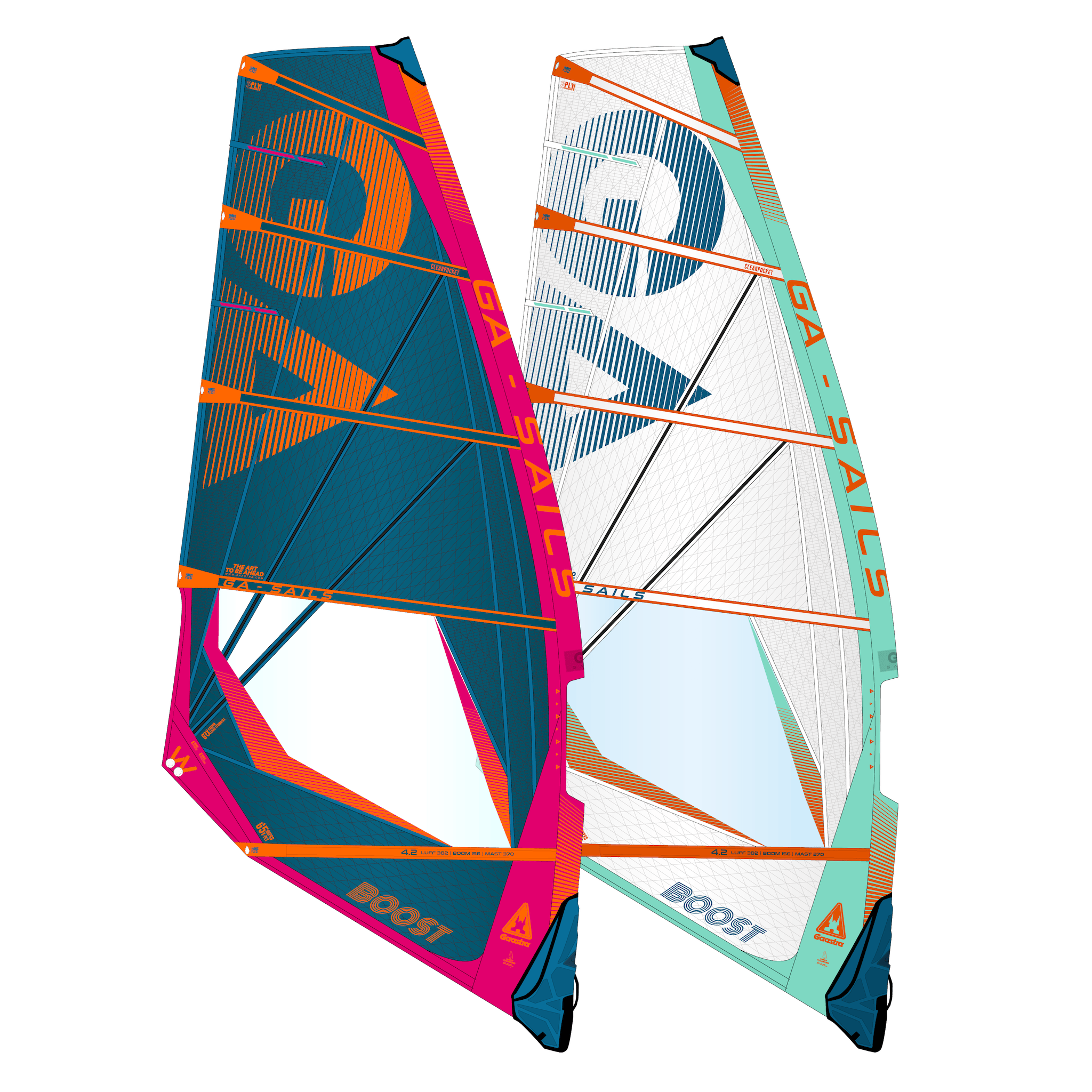 GA Sails 2025. Gaastra Boost, wave, freewave, windsurf sail, voile de vague 5 lattes, 5 battens