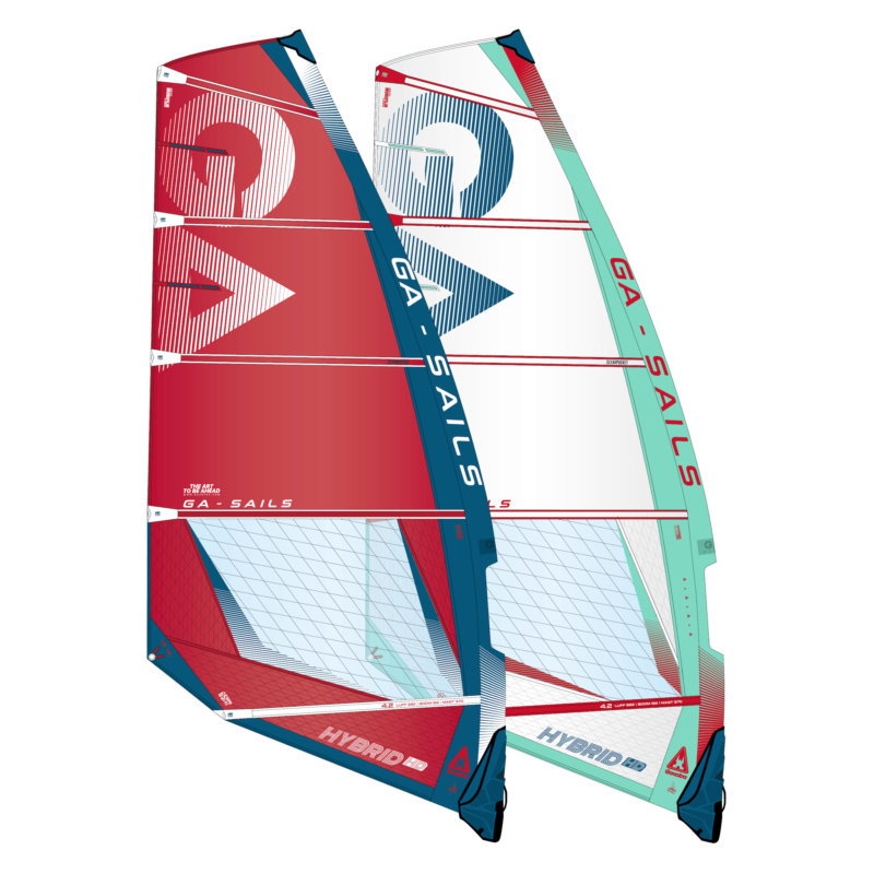 GA Sails 2025. Gaastra Hybrid, windsurf sail, voile de freeride, freeride sail.Duotone e-pace, Severne gator, convert, Neil Pryde fusion, ride, goya nexus