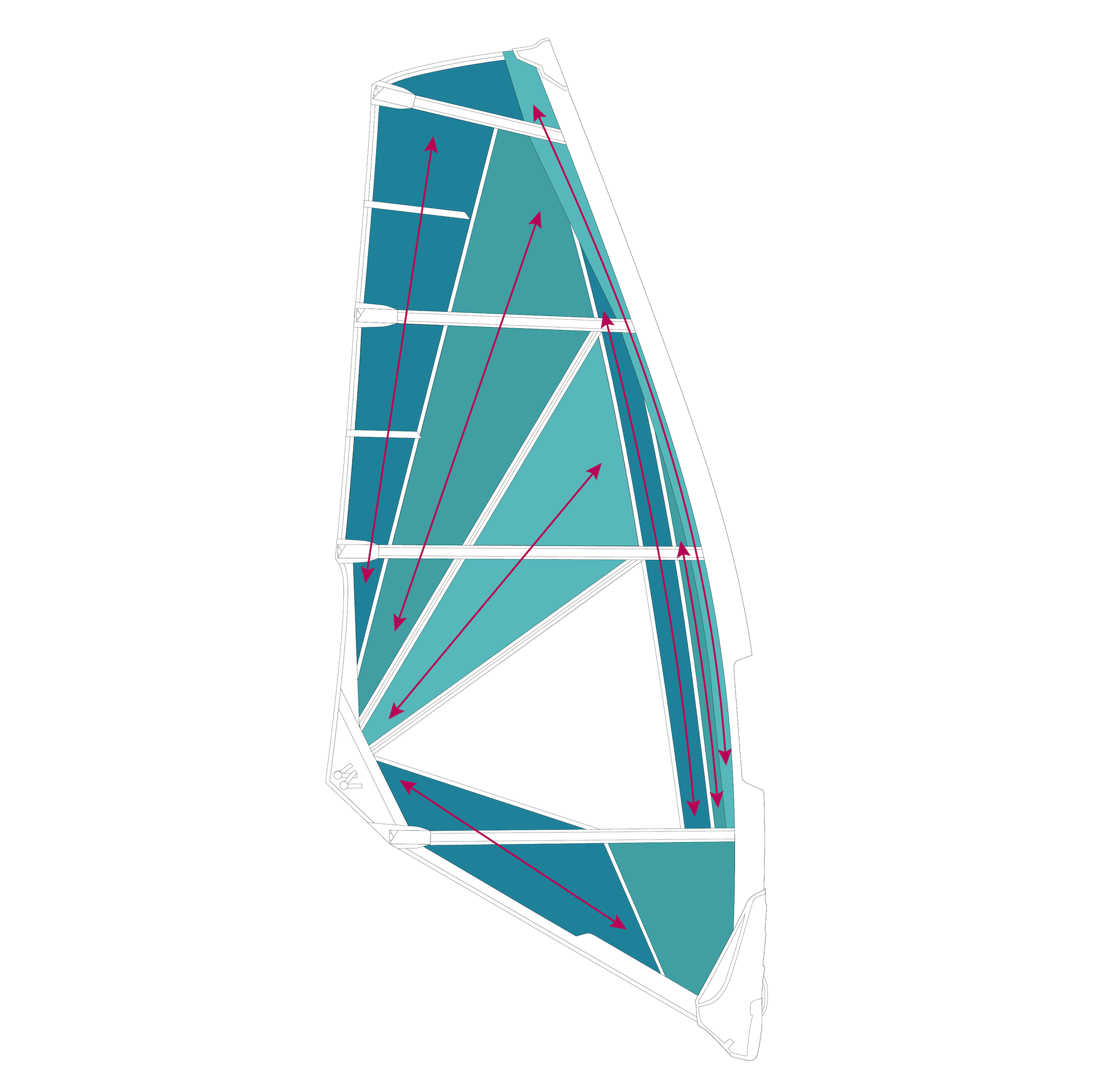GA sails 2026 , continuous radial panel layout gaastra
