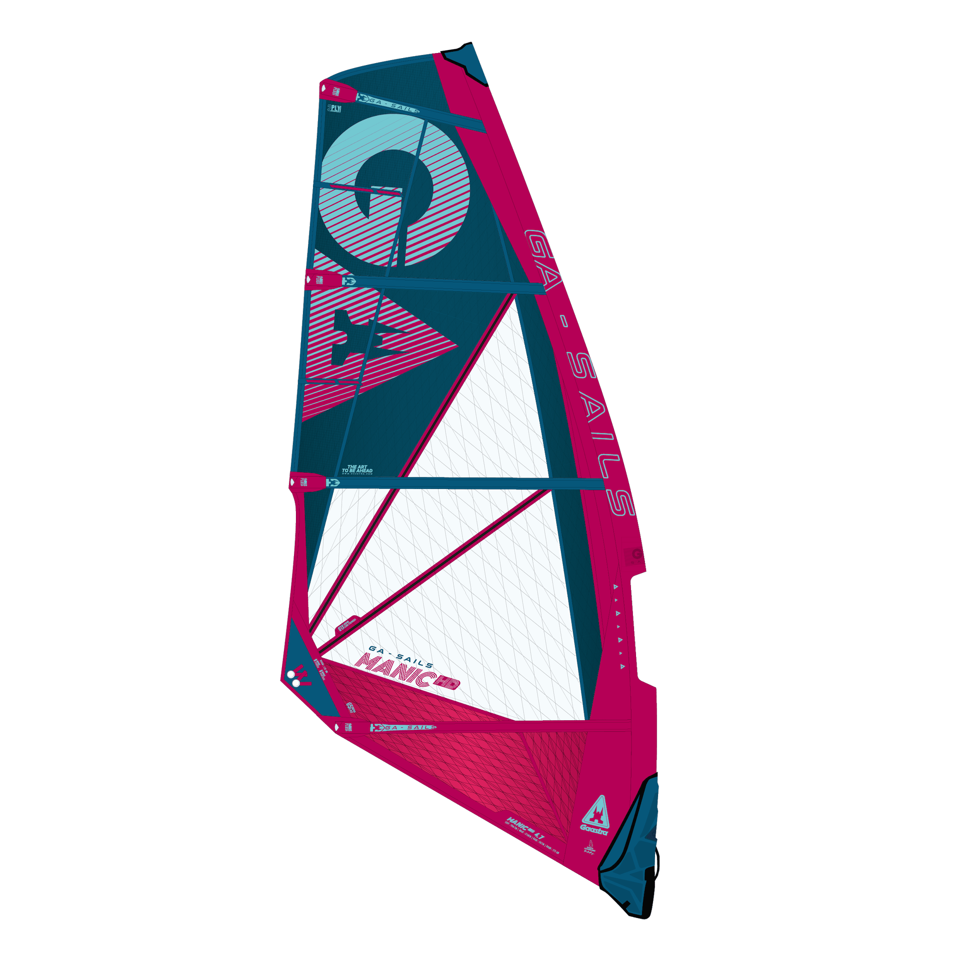 GA Sails 2026. Gaastra Manic HD, wave, windsurf sail, voile de vague 4 lattes, 4 battens