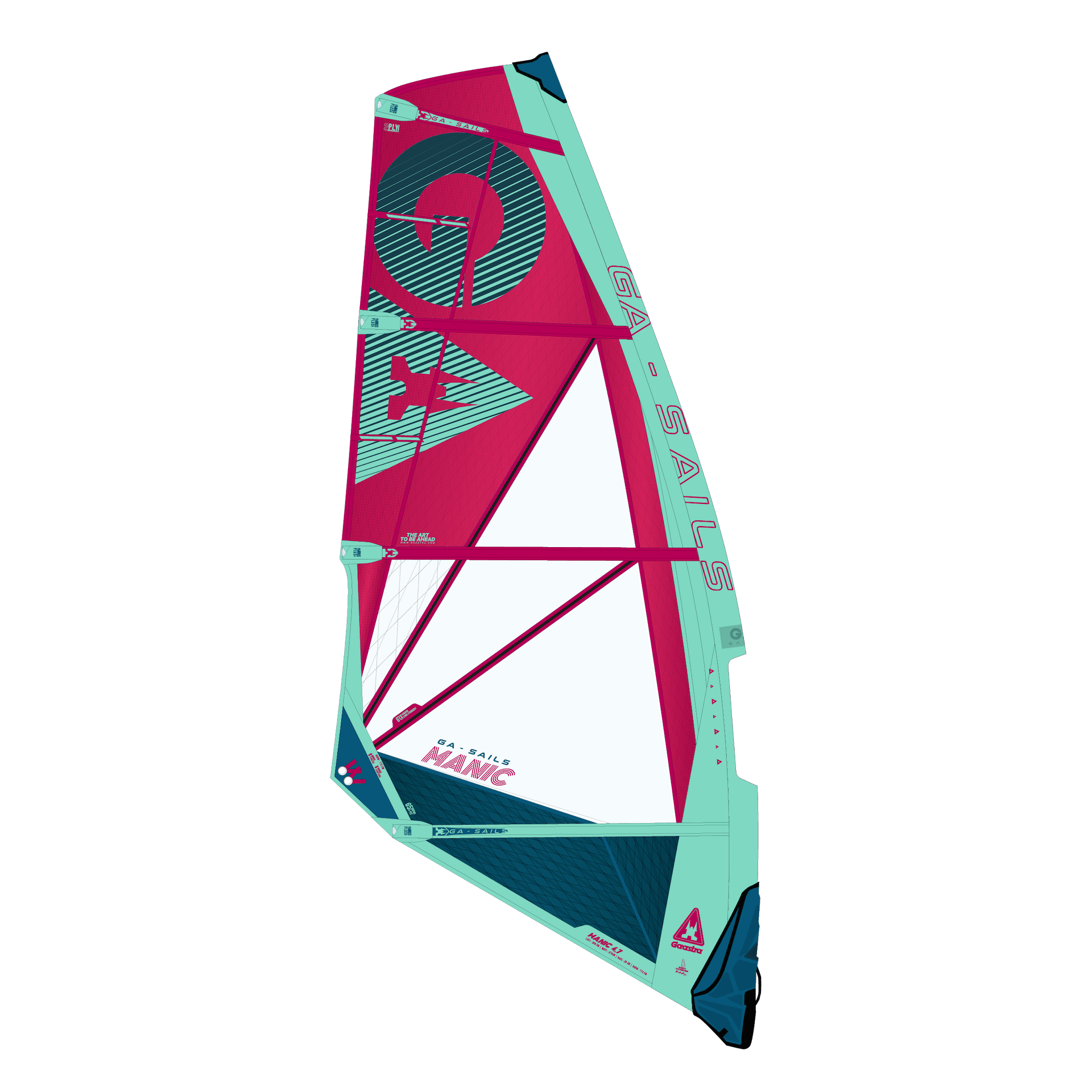 GA Sails 2026. Gaastra Manic, wave, windsurf sail, voile de vague 4 lattes, 4 battens