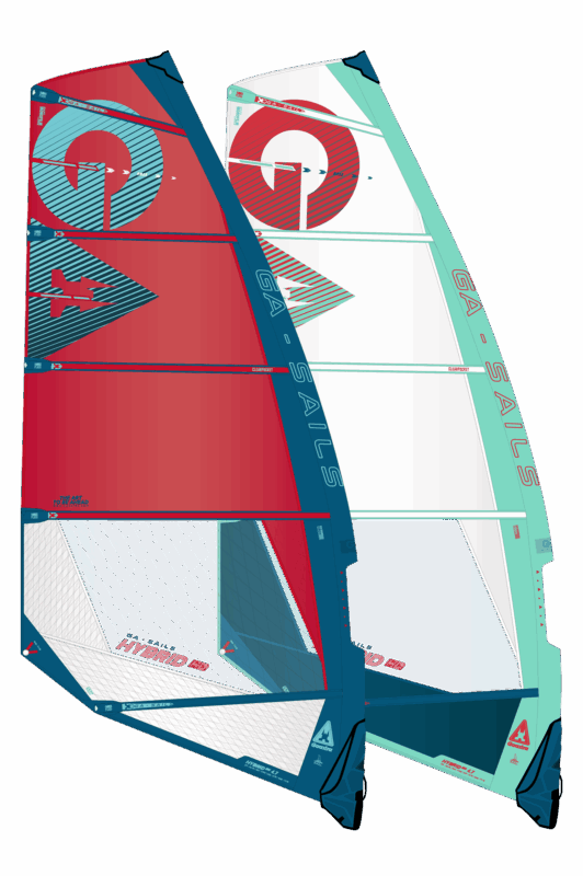 GA Sails 2026. Gaastra Hybrid, windsurf sail, voile de freeride, freeride sail.Duotone e-pace, Severne gator, convert, Neil Pryde fusion, ride, goya nexus