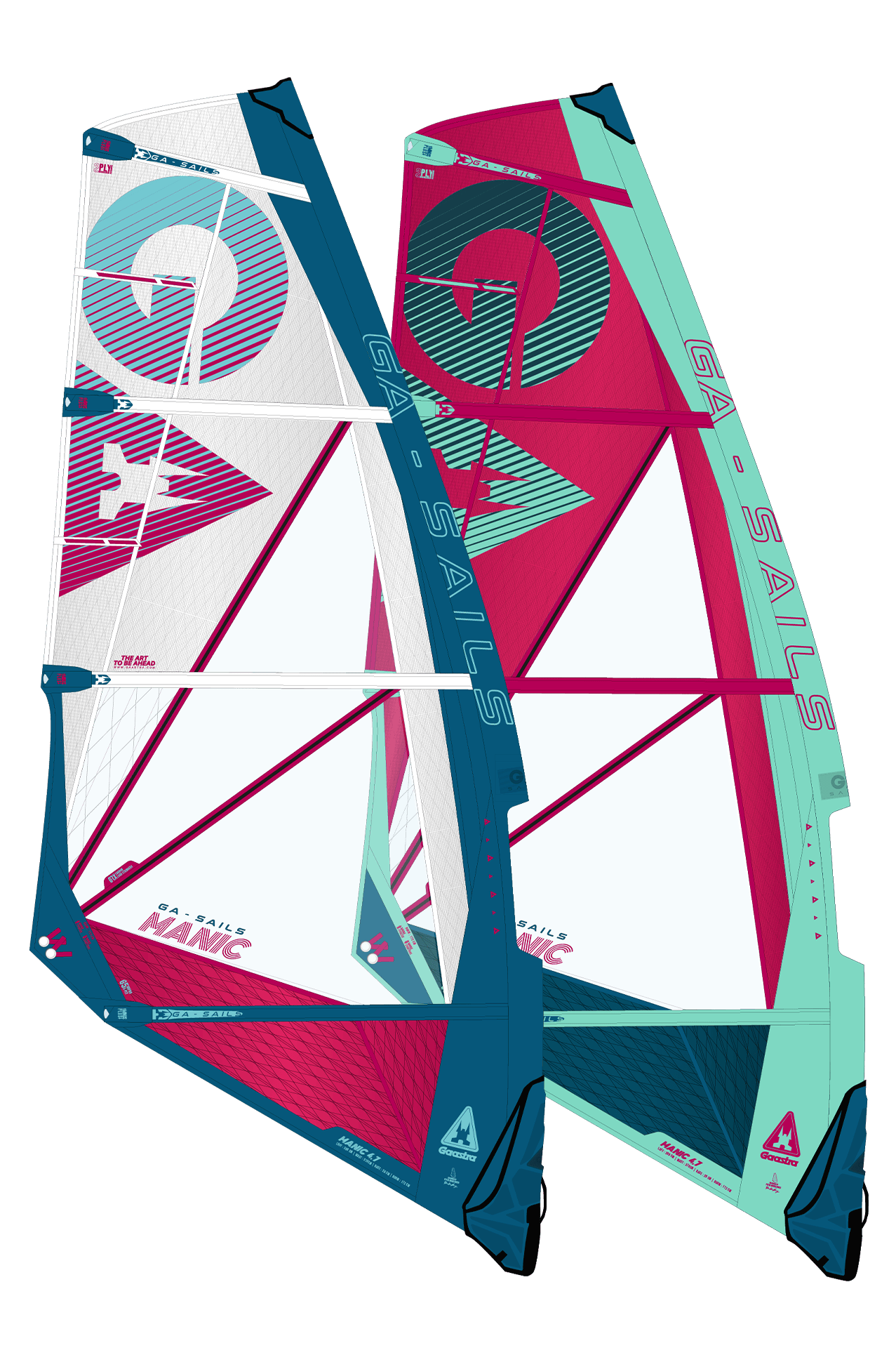 GA Sails 2026. Gaastra Manic, wave, windsurf sail, voile de vague 4 lattes, 4 battens