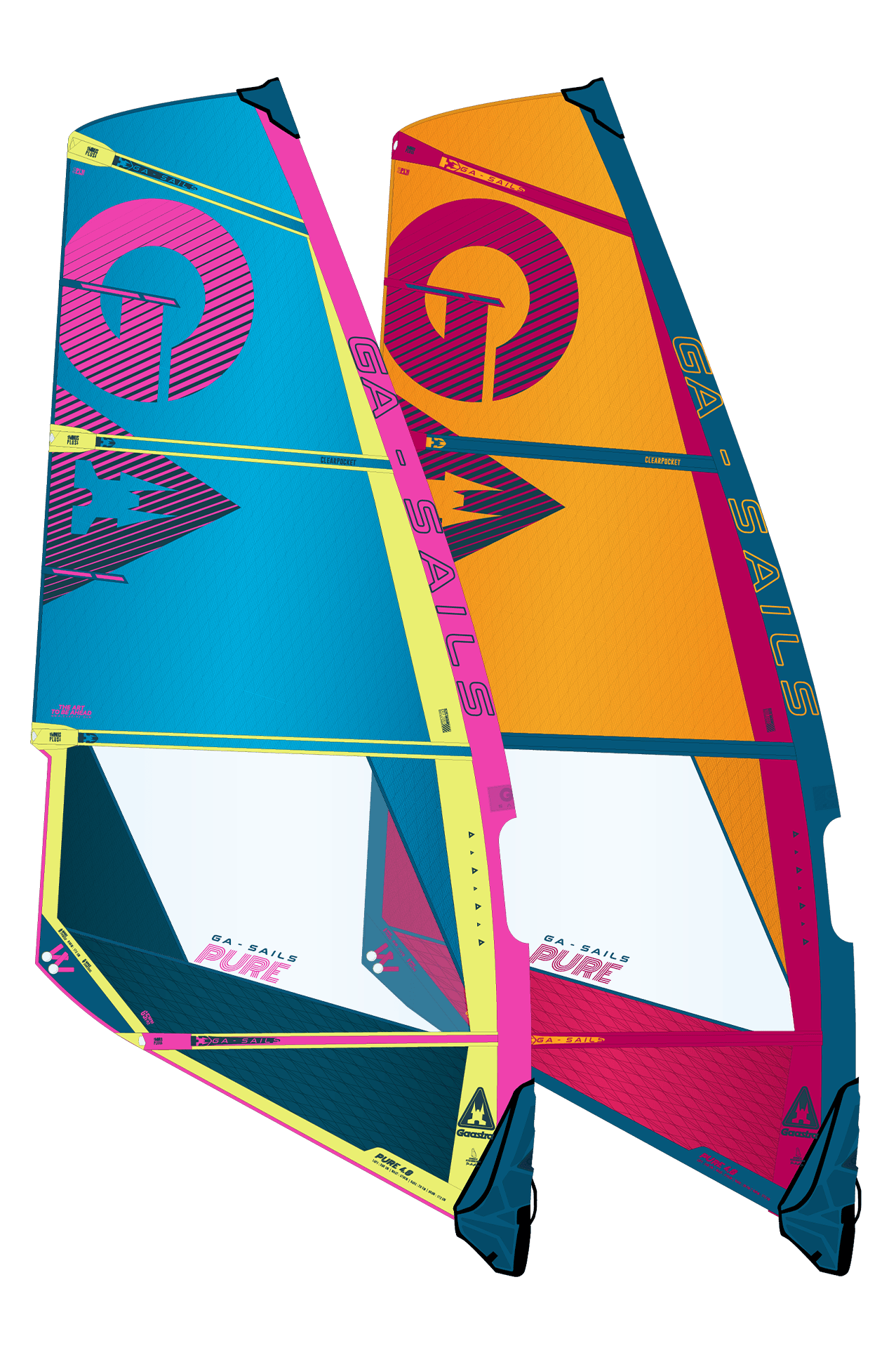 GA Sails 2026. Gaastra Pure, windsurf sail, voile de freestyle 4 lattes, 4 battens.Duotone Idol, Severne Freak, Neil Pryde wizard, goya cypher